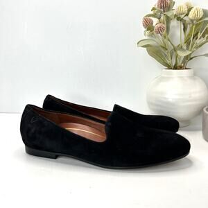 Vionic Willa Slip-on Suede Slip On Flat Black Women's 9.5 Wide Comfort Shoe